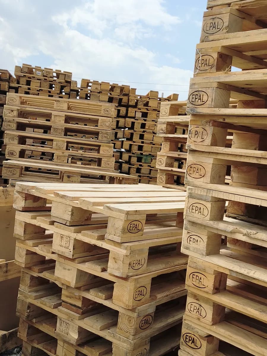 EUR palet damgası ve kaliteli ahşap takoz yapısı
